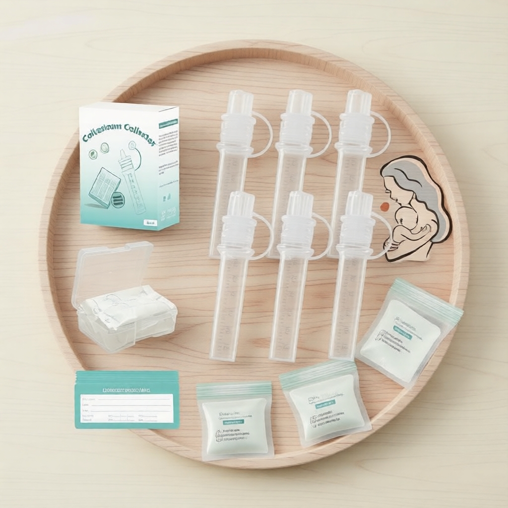 Ready-to-Use Colostrum Collector Kit – Breast Milk Collector with Cloth ...
