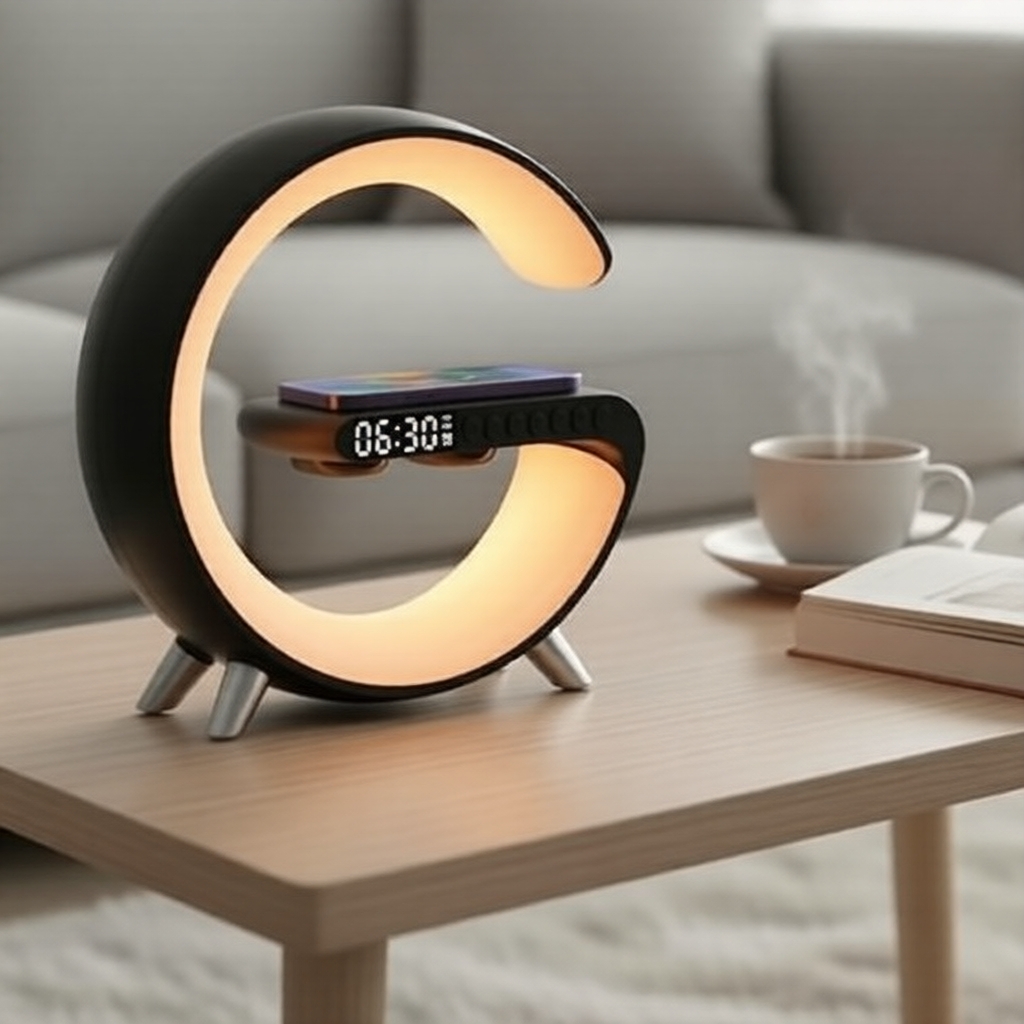 G-Shaped LED Night Light BT Speaker Wake-Up Alarm Clock Pro | Shopee ...