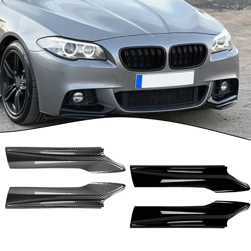 Front Spoiler Splitter LIP PERFORMANCE Black Fits On BMW F10 F11 M Sport Bumper