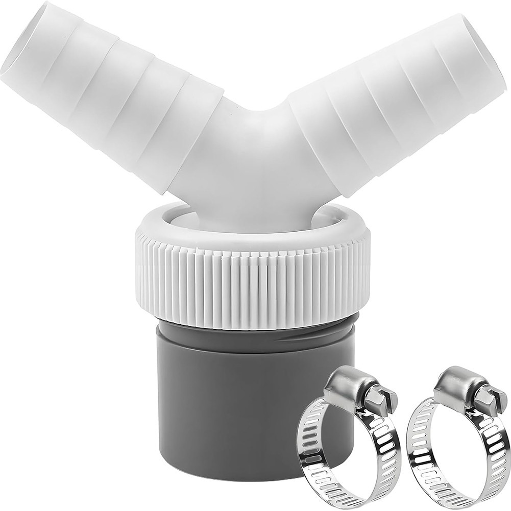【ONCE+】Washing machine drain adapter Y-type hose connector with hose ...