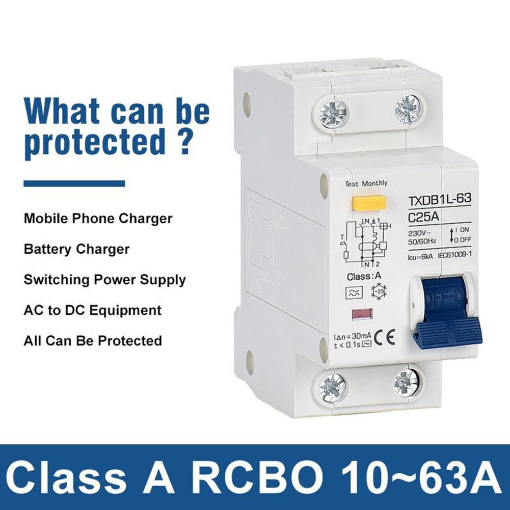 [GTRI]MCB RCCB RCD Type A/AC RCBO DPNL Residual Current Circuit Breaker ...
