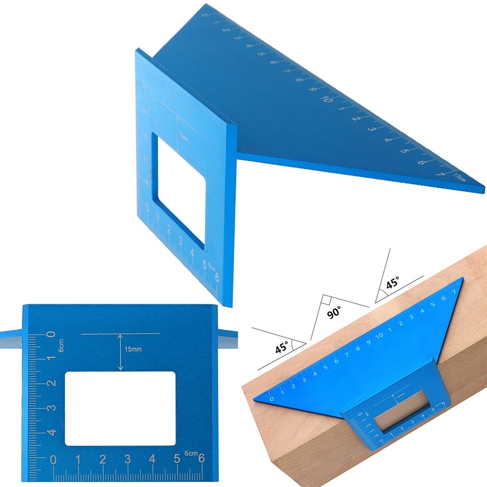 【LADYFT】Aluminum Alloy Square Angle Ruler 45 90 degrees Gauge ...
