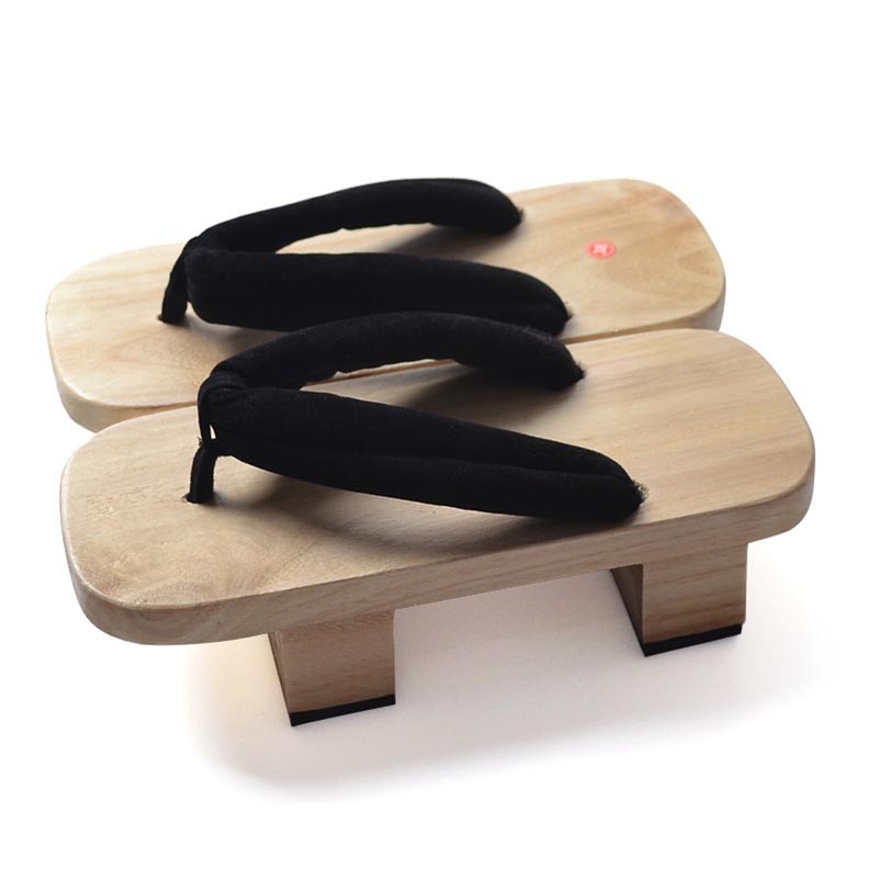 Thick Platform Two-teeth Geta Slippers Japanese Wood Geta Anime Coplay ...