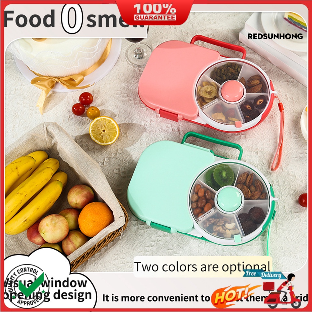 COD→ Rotating Snack Container with Lid Spinner Bundle Portable Candy ...
