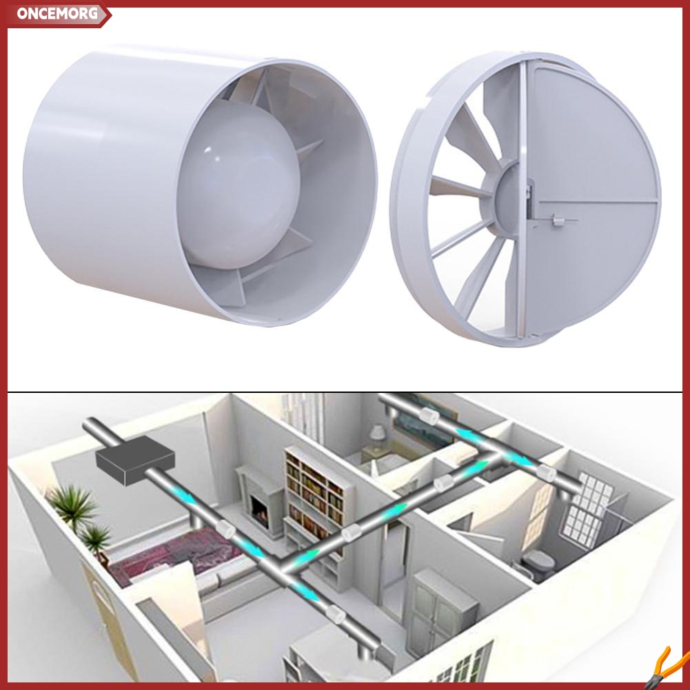 [ONCEMORG0326] 220V High-Power Exhaust Fan with Backdraft Valve ...