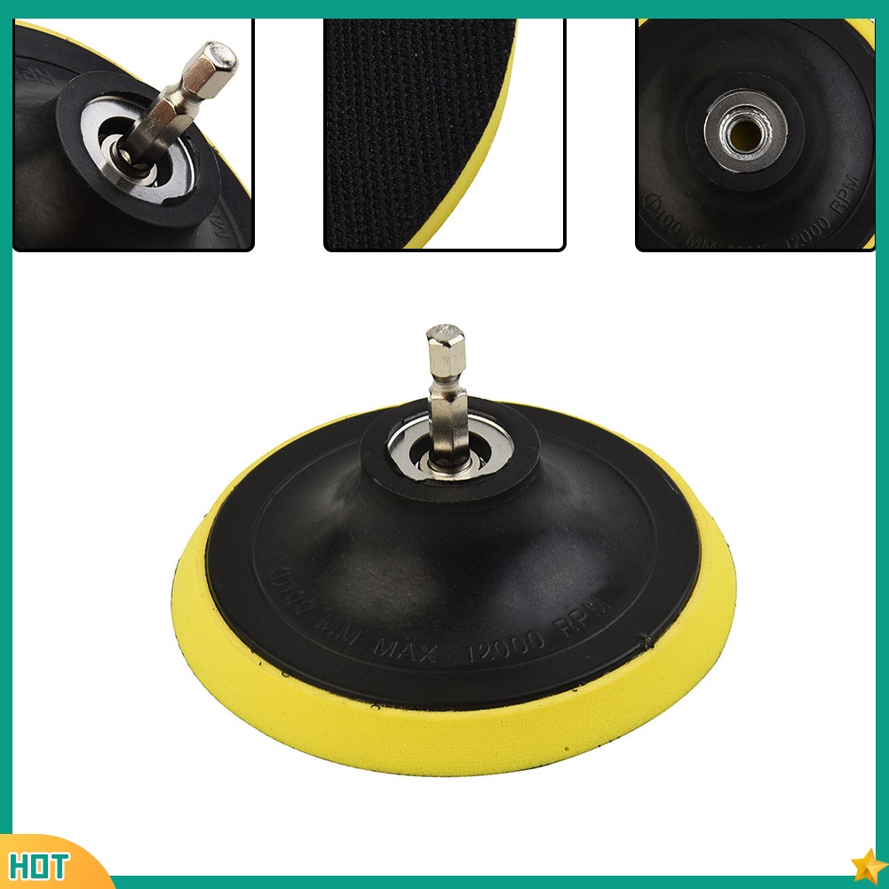 【smelling】 4 inch 100mm and Buffing Pad Rotary Backing Pad with M10 ...