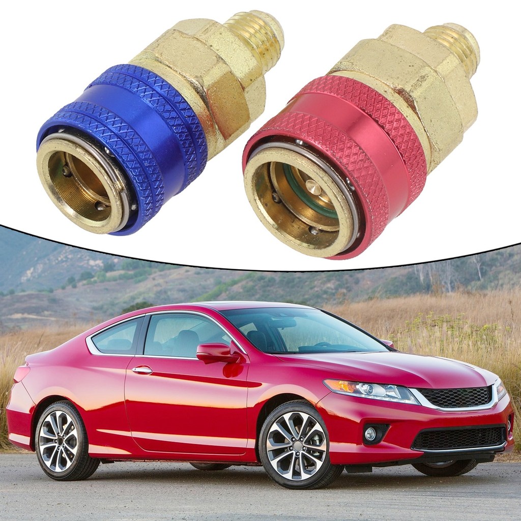 Biltek R134a A/C Quick Coupler Adapter Set - High & Low Side, SAE Male Flare Fitting