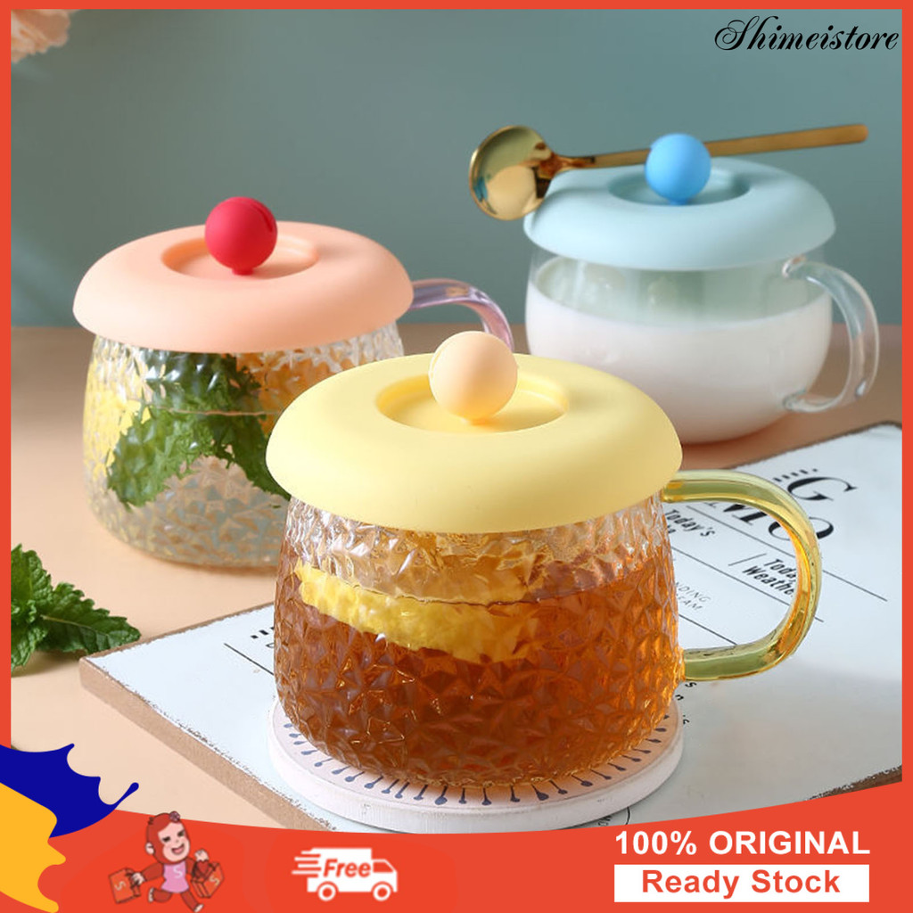 [COD]♨Silicone Cup Lid with Ball-shaped Handle Spoon Holder Food Grade ...