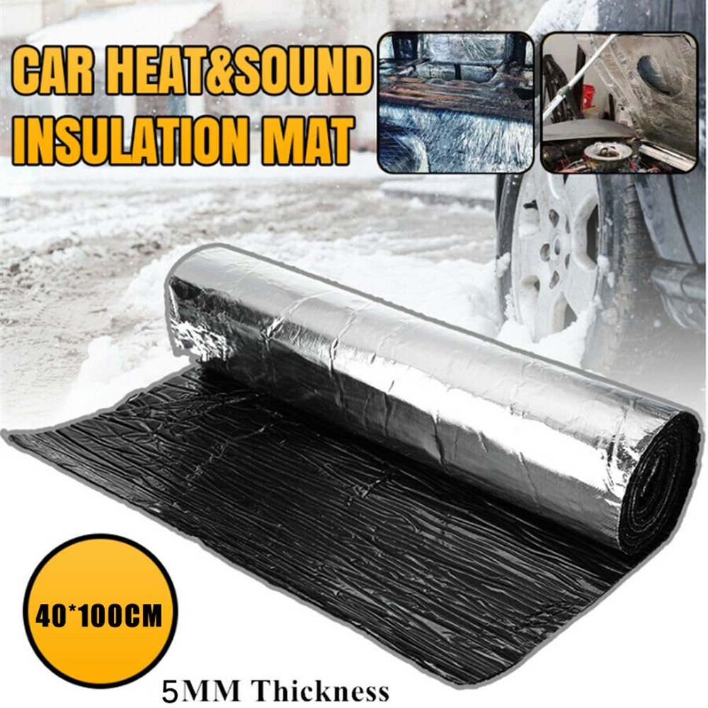 BUOP ️100*40cm 5mm Car Hood Engine Firewall Heat Mat Sound Noise ...
