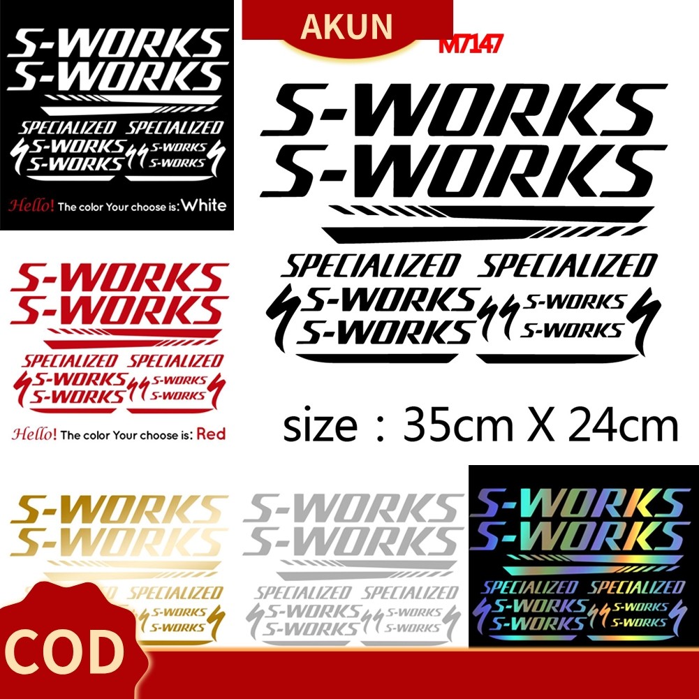 [AKUN COD] SPECIALIZED S-WORKS Sticker Decal for Mountain Bike/Road ...