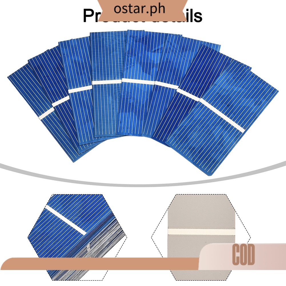 [COD] 100pcs 0.5V Mini Solar Cell for Solar Panels 52mmx 19mm ...