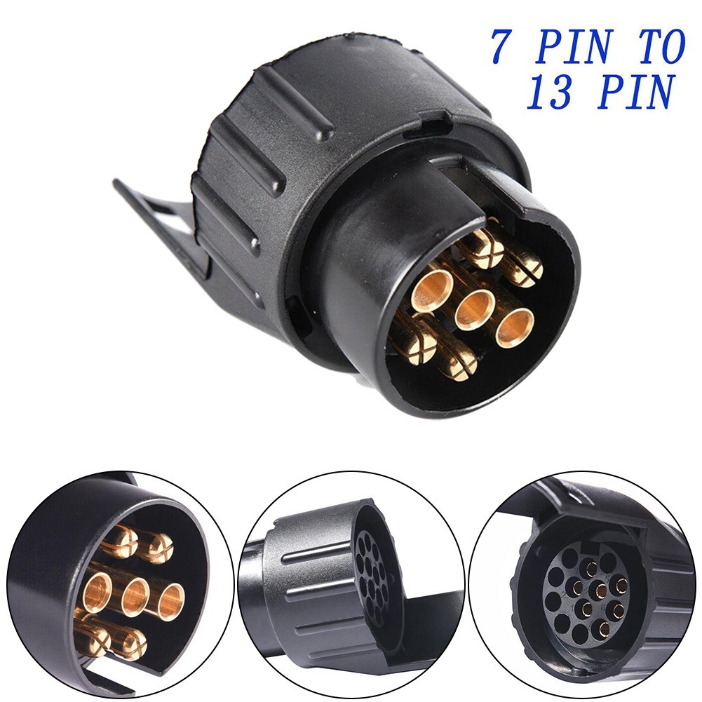【HOT】 7 to 13 pin Trailer Caravan Towbar Towing Electric Socket Adapter ...