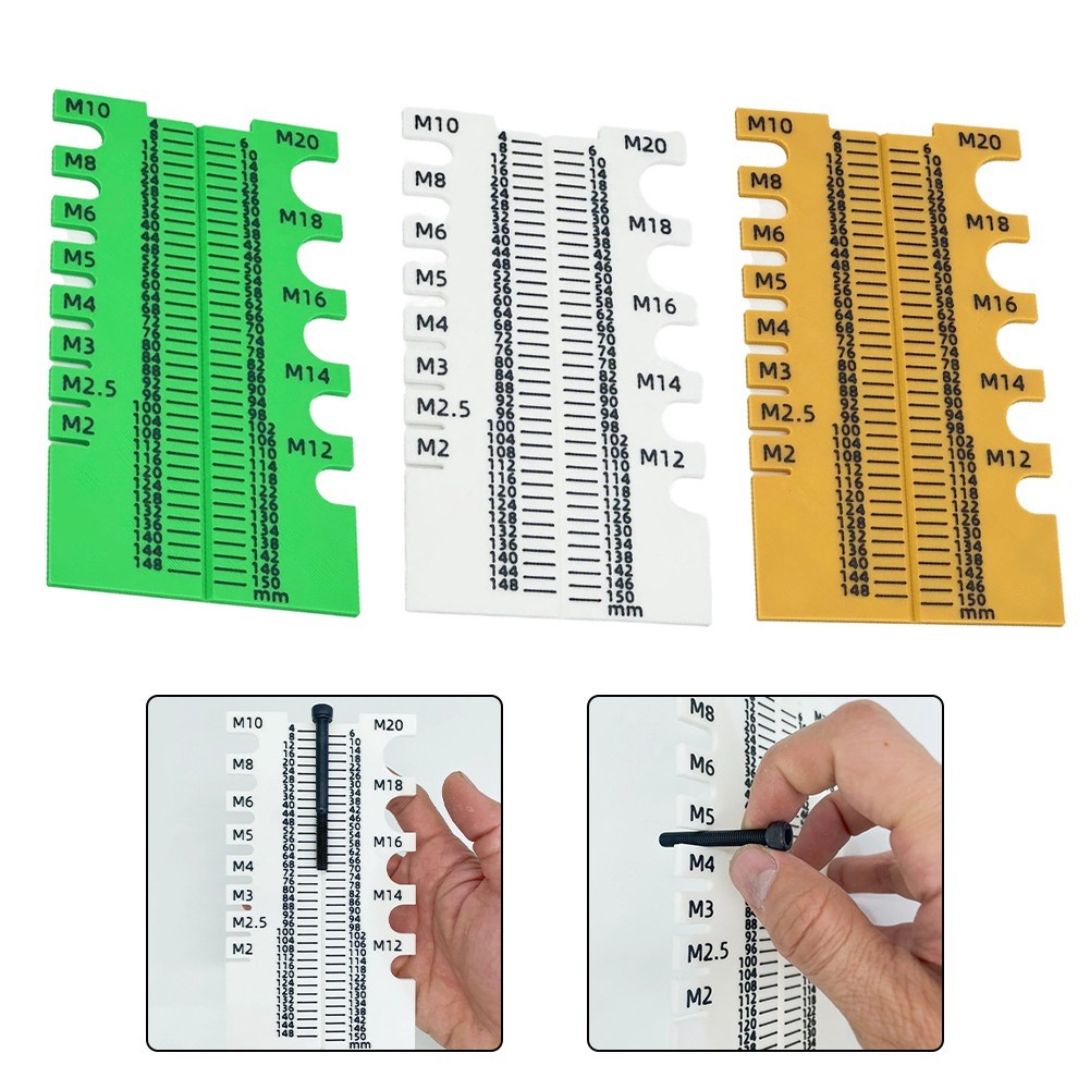Ready Stock 3D Printing Screw Ruler M2-M20 Accurate Length & Diameter ...