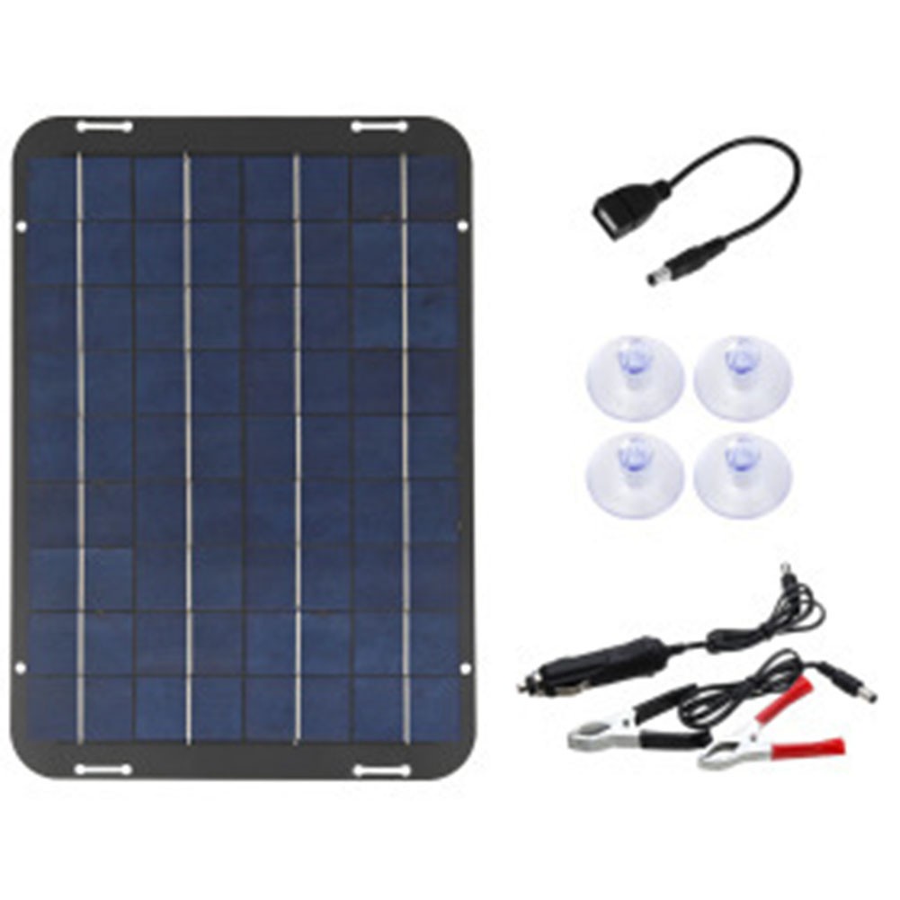 30W Solar Panel 12V Trickle Charger Battery Charger Kit Maintainer Boat ...