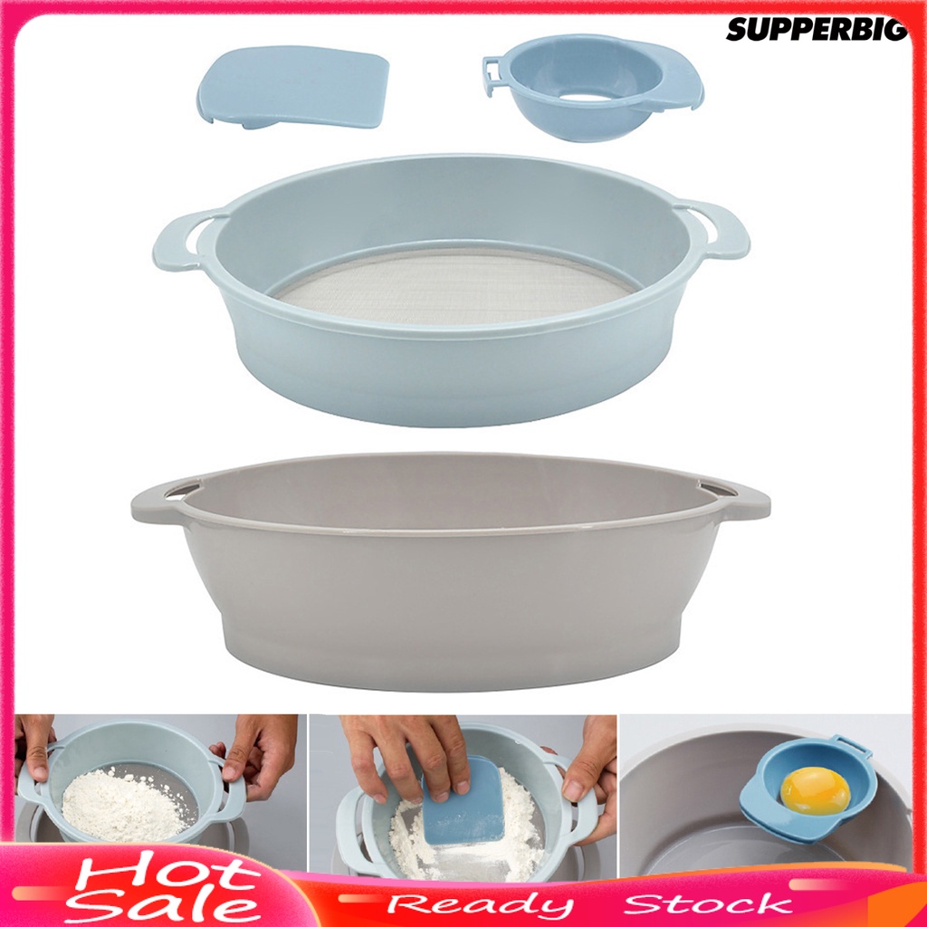 supperbig Stackable Flour Sieve Set 4-Piece Multifunctional Kitchen ...