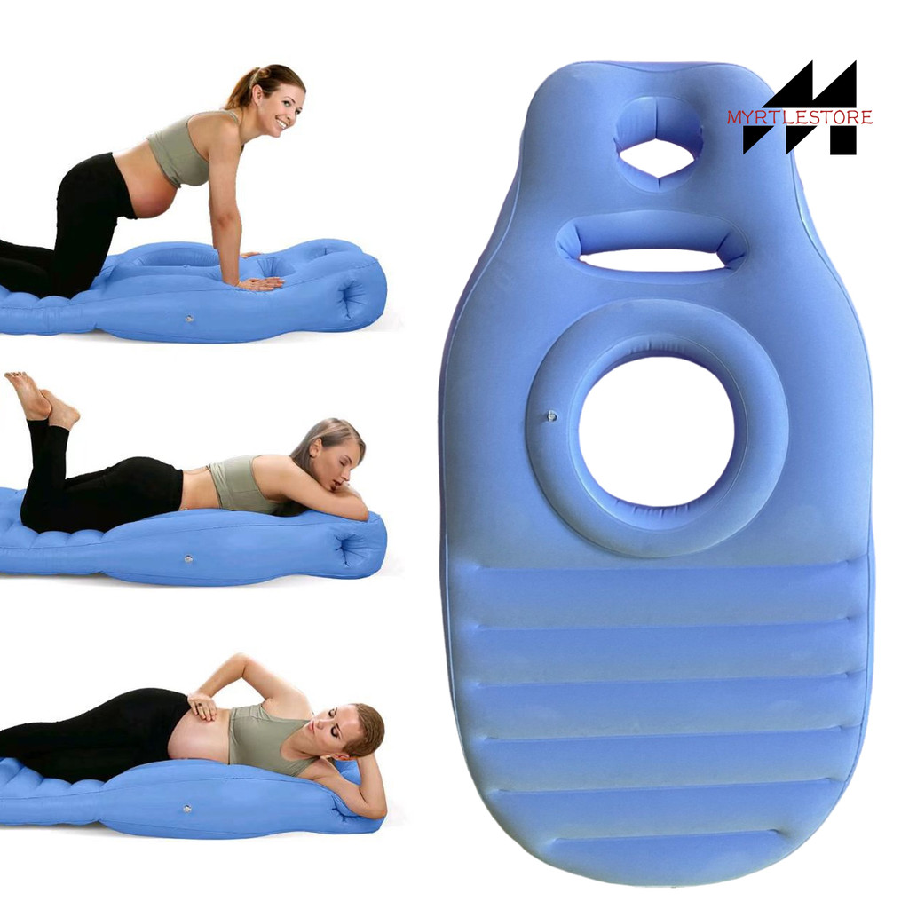 thumbnail image 2 of Yoga Mat For Pregnant Women Comfortable Flocking PVC Inflatable Mattress With Ho 2 of 12