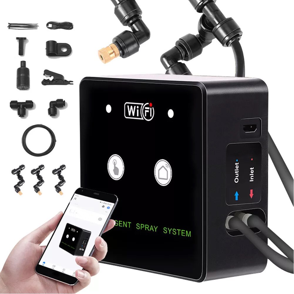 Smart 360° Rotating Terrarium Sprayer with WiFi & Timed Misting Control ...