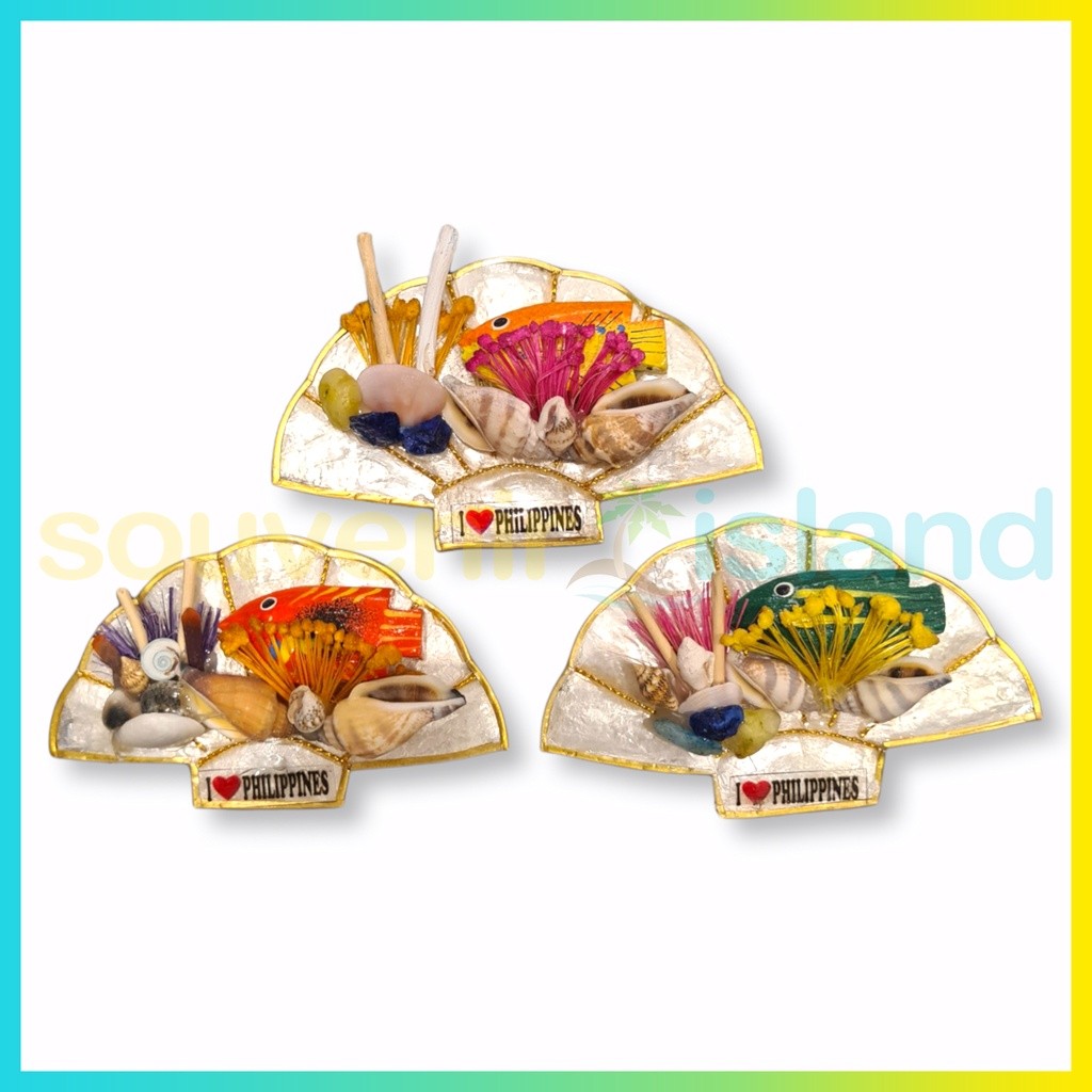 Capiz Fish Fan Native Ref Magnet Philippine Souvenir | Shopee Philippines