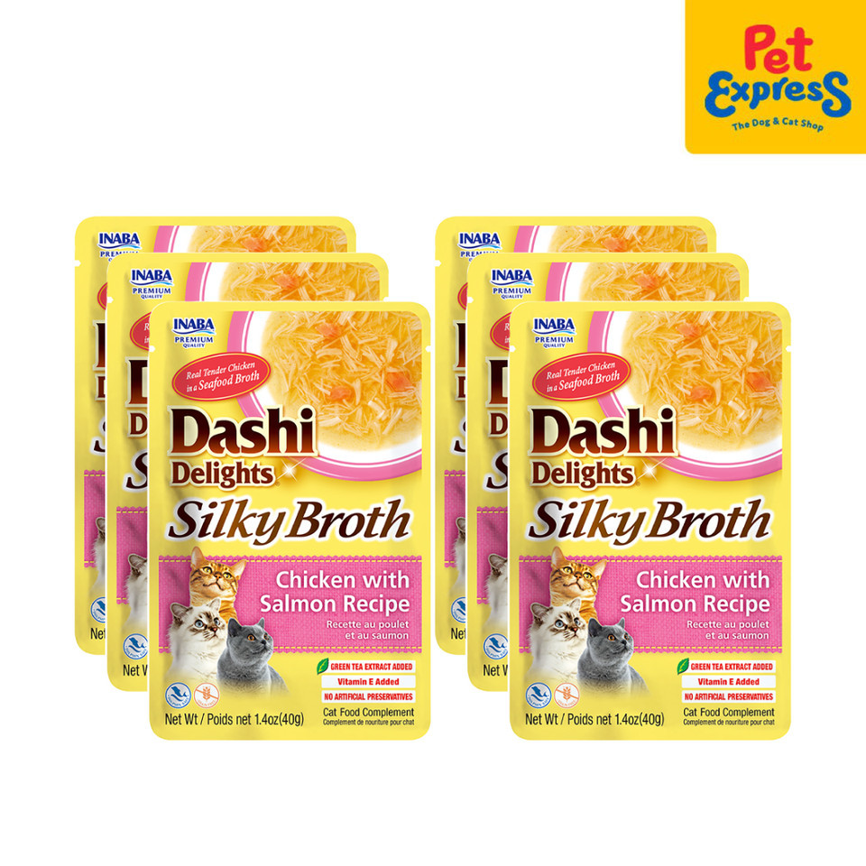 Inaba Dashi Delights Silky Broth Chicken Salmon Wet Cat Food 40g