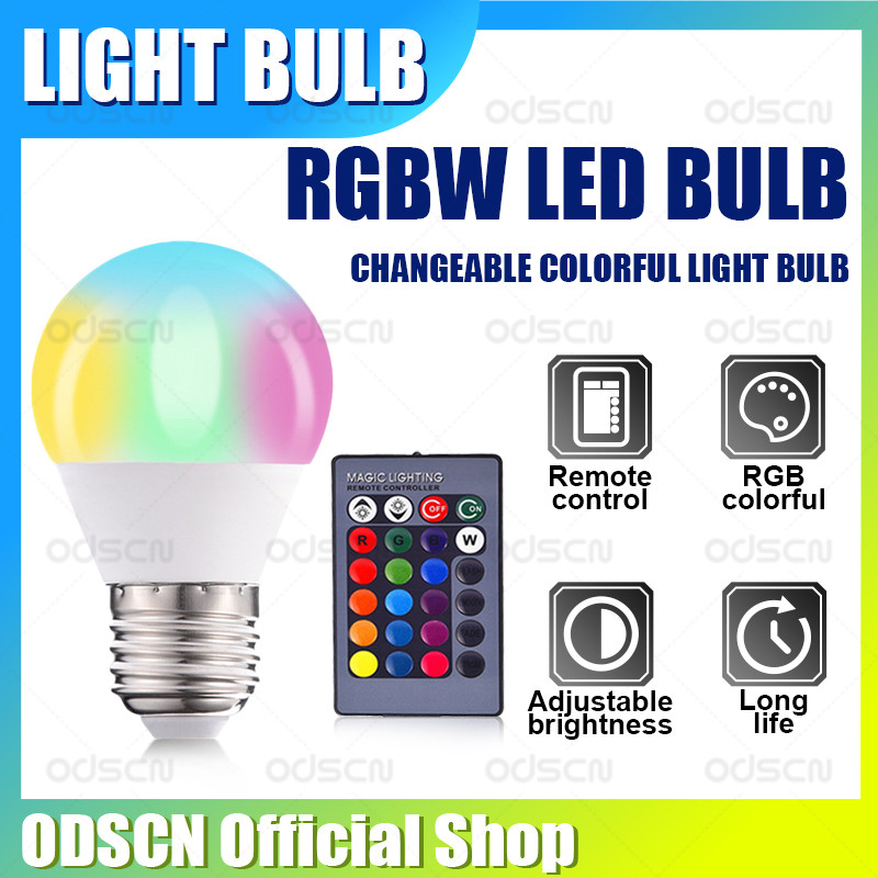 ODSCN 110V 220V E27 RGB LED Bulb Lights 3W 5W 10W 15W RGB Lampada ...