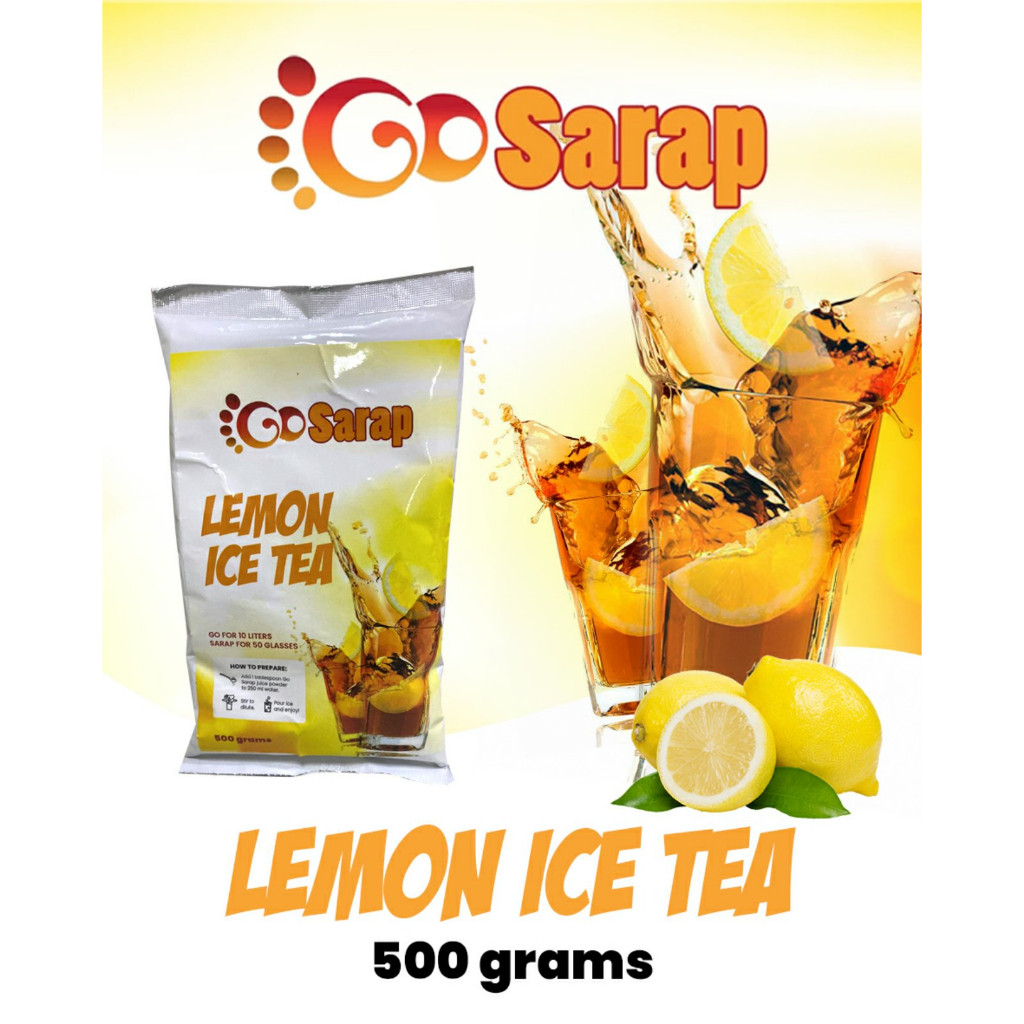 GO SARAP Lemon Iced Tea 500 grams | Shopee Philippines