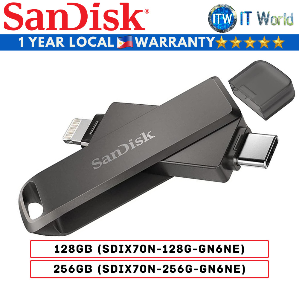 Itw | SanDisk USB Flash Drive iXpand iOS/Android Luxe Black;N/(128GB(s ...