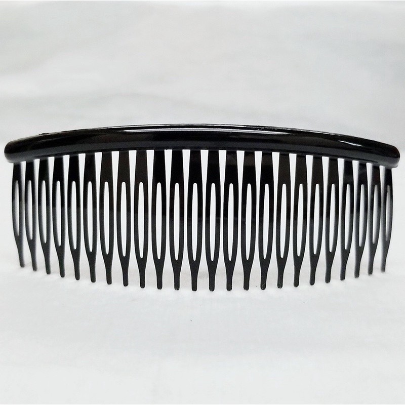 1pcs Payneta Plain Black Side comb 24 teeth Plastic=W-Hair*r#Side@T ...