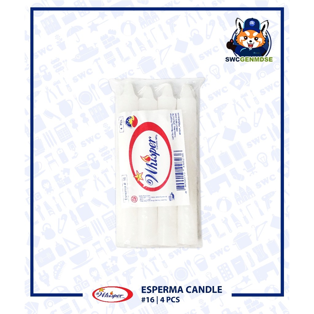 WHISPER Esperma Candle | White | Pillar Candle, Vigil Candle, 7[XJ)Days ...