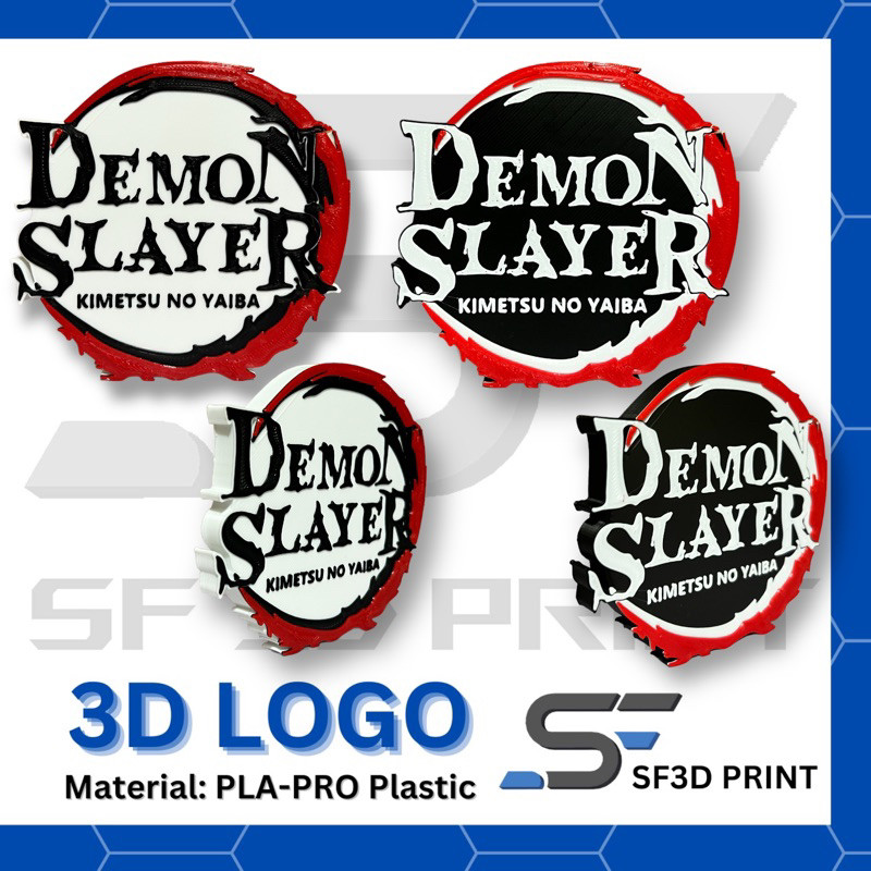 Demon@Rj;Slayer=x?Logo 3D Printed action anime:c%figure:J:model ...