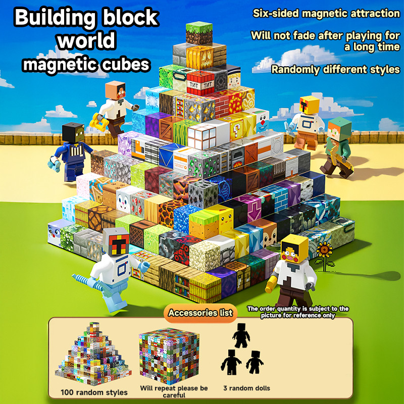 Building-IC`Blocko%Toys Minecraft Magnetic Blocks My Magnetic Building ...