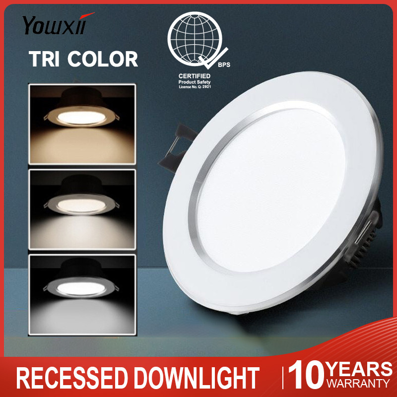 Yowxii Bright Pin Lights Ceiling Led Tri Color Recessed Downlight ...