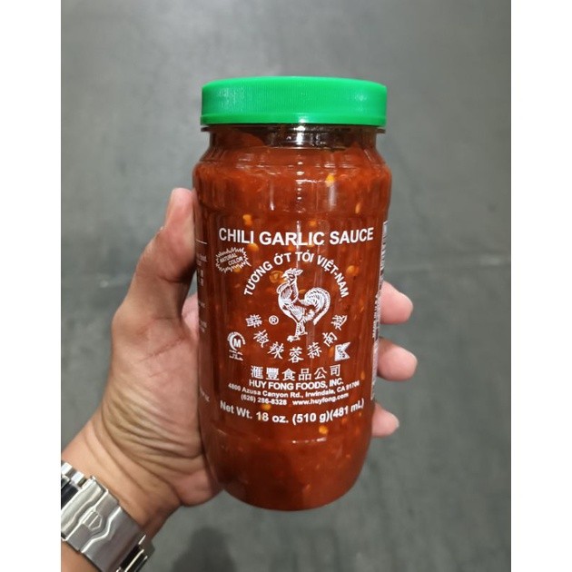 thumbnail image 2 of Huy Fong Chili Garlic Sauce - 18 Oz (510g) - 3 Bottles - Best By Nov 2025 2 of 4
