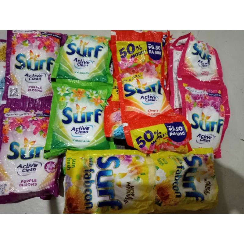Surf Powder with Fabcon by:t({pf)6>g>sachet) | Shopee Philippines