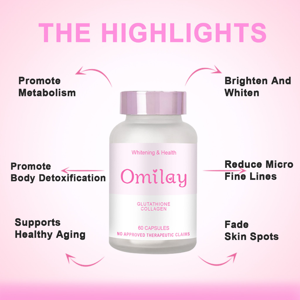 Omilay Tokyo Glutathione + Collagen Capsules Anti-Aging Whitening Skin Vitamin.BS>C&Z$Beauty$gJ}Sup
