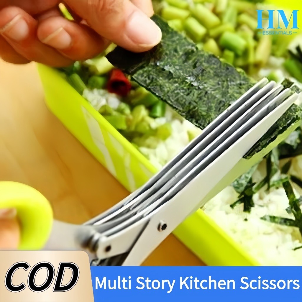 Multilayer_B{Stainless@ak}Steel Scissors Kitchen 5 Layer Scallion#Um ...