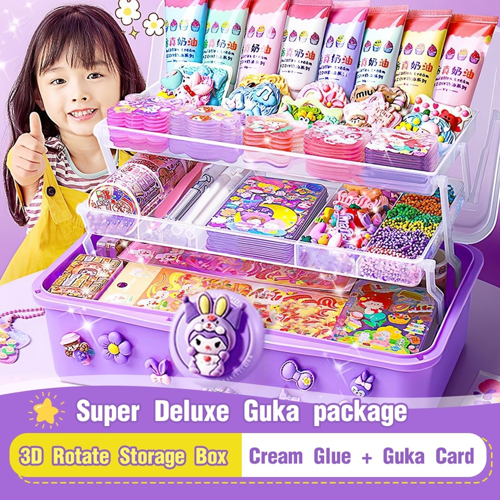 COD Guka Set Box Guka Sticker Tool Set Goo Card DIY Cream Guke Luxury ...