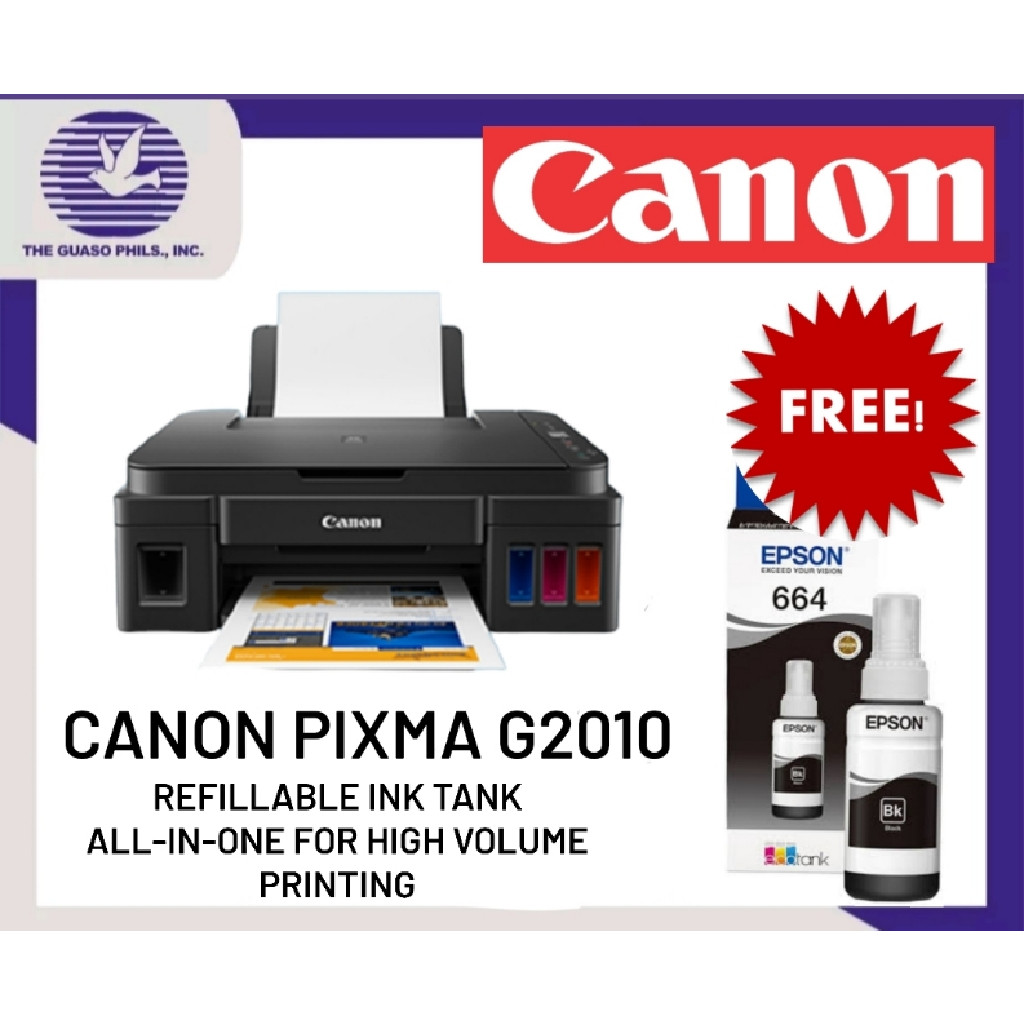 Canon Pixma G2010 Refillable Ink Tank System - Print / Scan / Copy ...