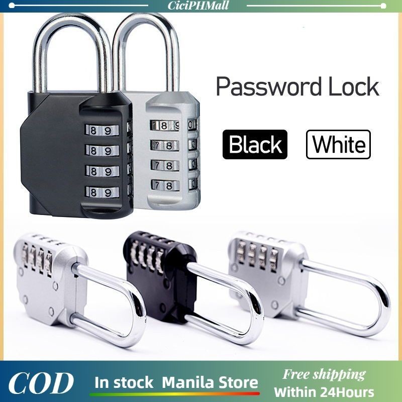 4-Digital Mechanical Anti-theft pas combination code padlock lock|CV ...