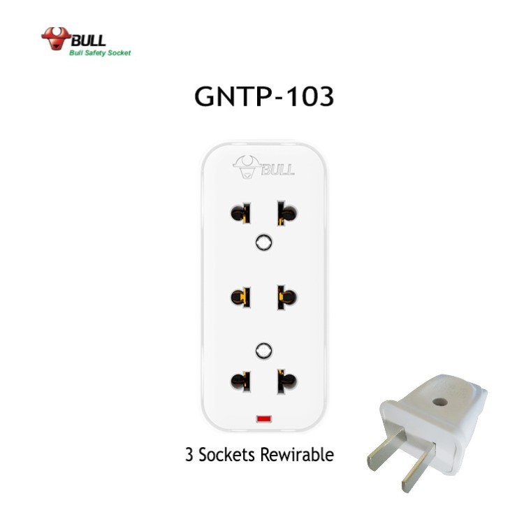 Bull Rewireable Extension Socket 103 2500w:oy@3=uk{Outlets+i#10A ...