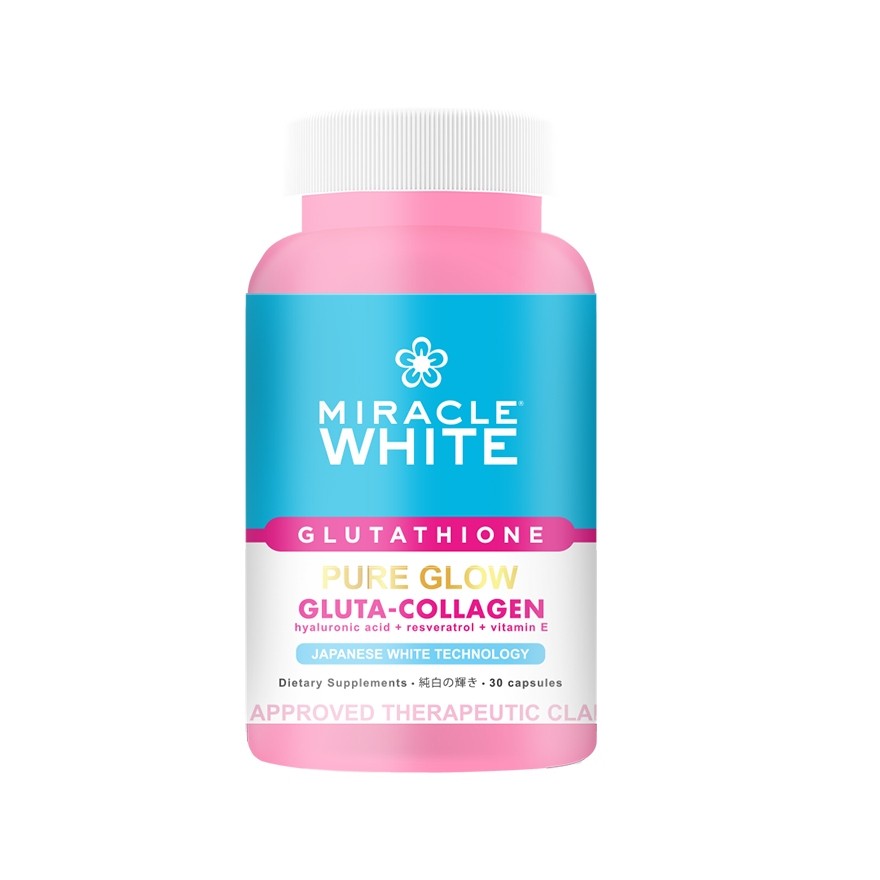 miracle white glutathione how many capsules FOOD SUPPLEMENTS 500mg with SAKURA FLOWER from JAPAN 30s/bottle Advanced Whitening System Collagen Beauty From Within - Lazada Miracle White Beauty Glow for