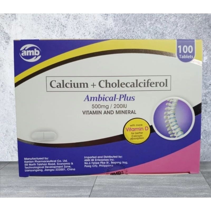 AMBICAL PLUS Calcium + Cholecalciferol 100's | Shopee Philippines