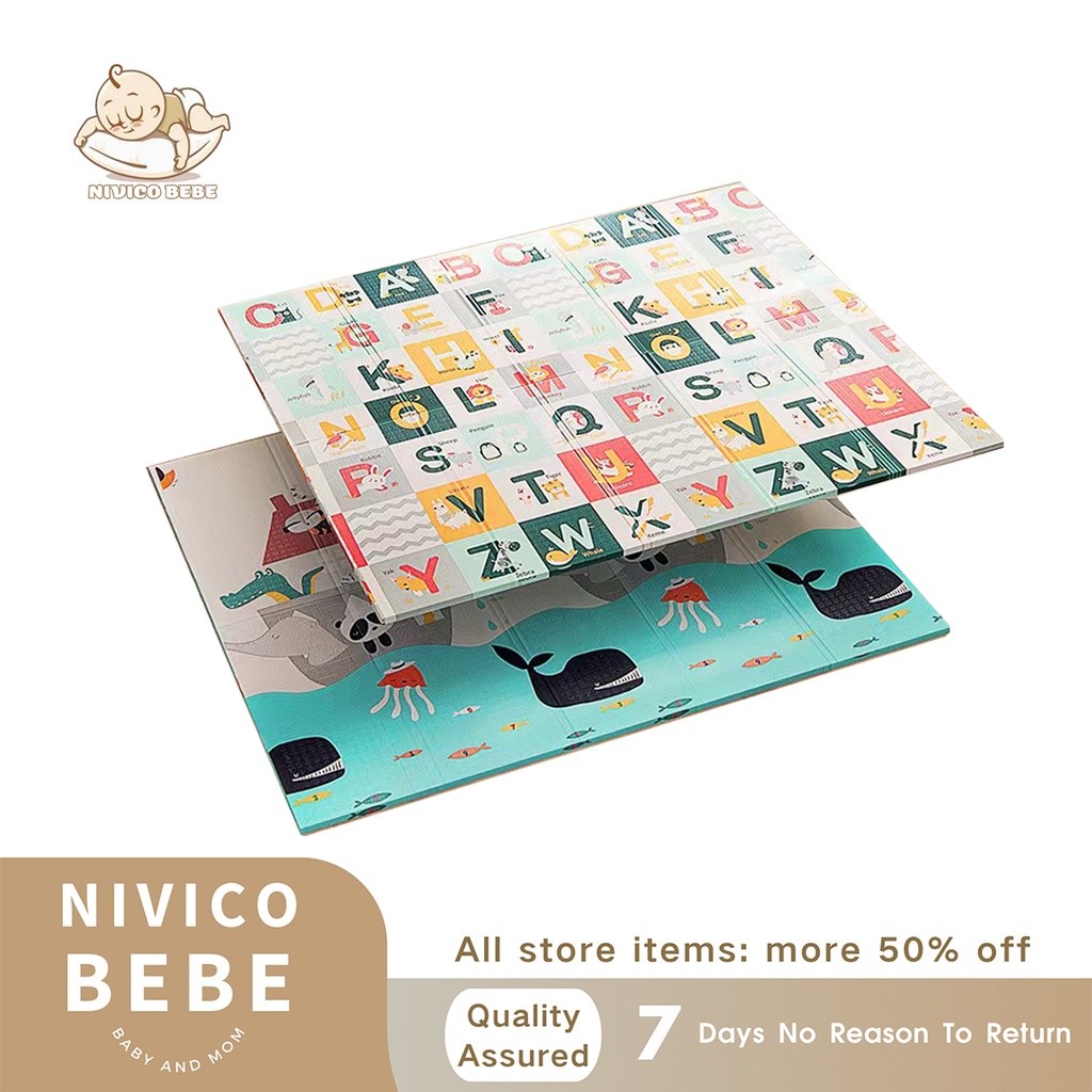 NIVICO BEBE Play Mat For Baby XPE Baby Mattress Folding Playmat Large ...