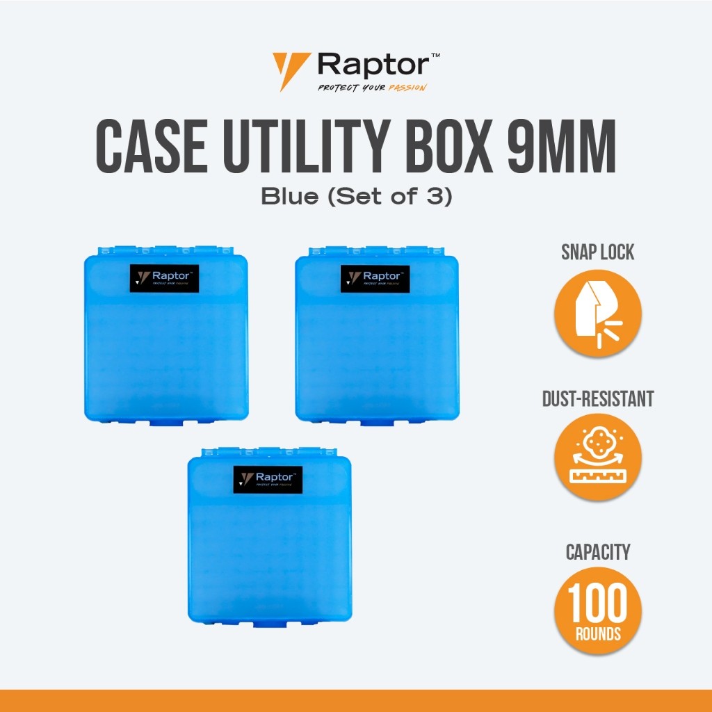 Raptor Case Utility Box 9mm for Tactical Gear (Set of 3)?P
