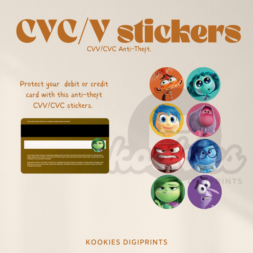 INSIDE OUT CVV/CVC Cover Stickers - waterproof stickers | Shopee ...