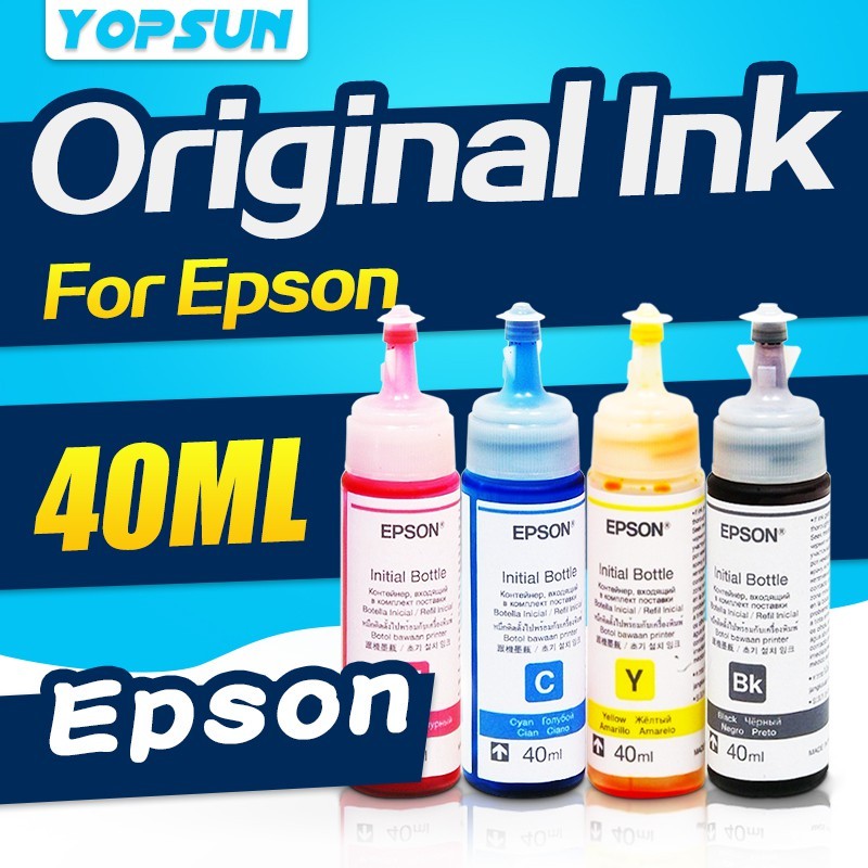 Epson Original ink 40ml 1 set 4 Colors ( Black / Yellow / CyandJ_/;P ...