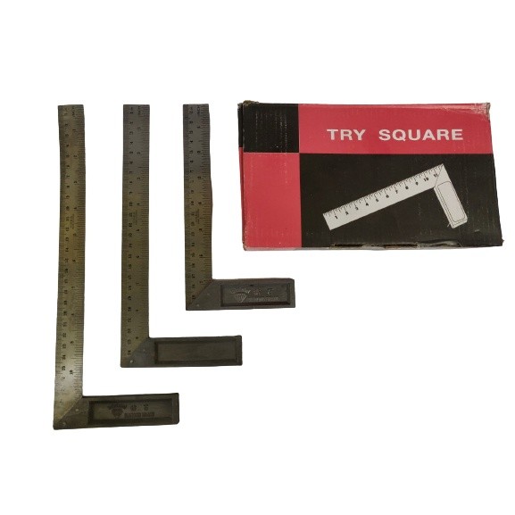 Try Square / Squala ( #8 / #10 / #12 ) Steel Ruler,}Lh`oB