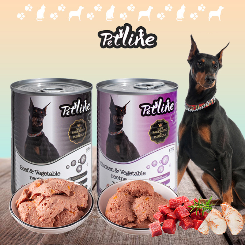 Petline Dog Food Canned 375g Dog Wet Food in Can Nutritional Pure ...