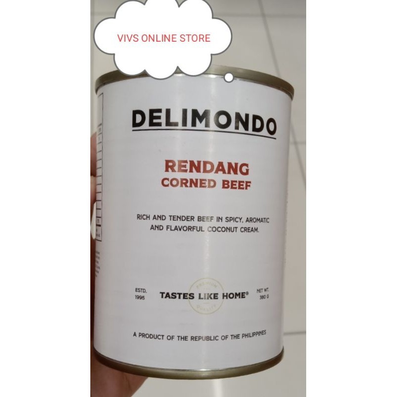 Delimondo Rendang Corned Beef=d:()v`380g>N@) | Shopee Philippines