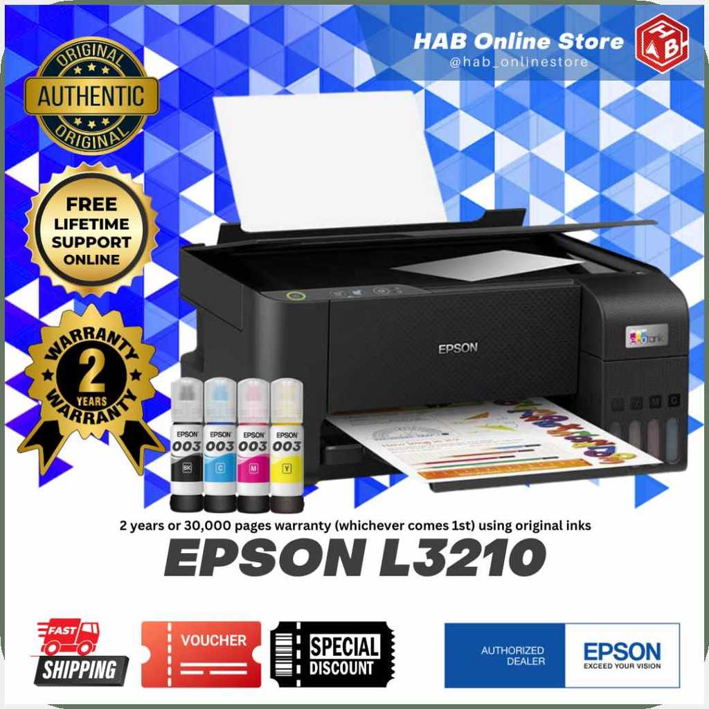 Epson Ecotank L3210 | L3216 EcoTank Printer 3 in 1 Print Scan Copy ...