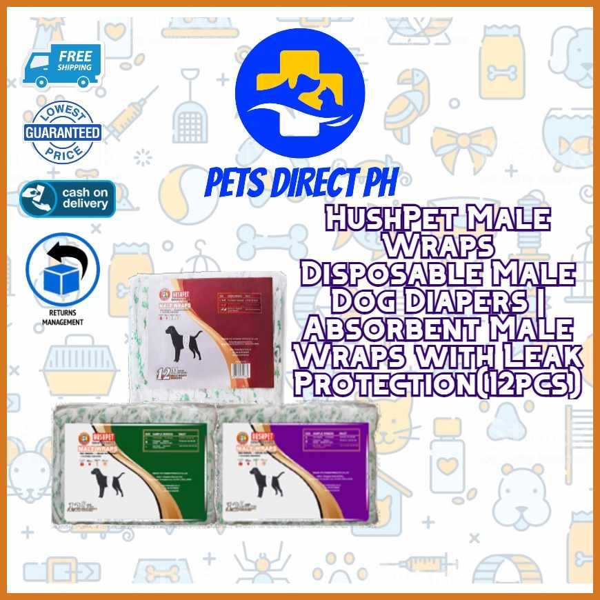 HushPet Male Wraps Disposable Male Dog Diapers | Absorbent Male Wraps#b ...